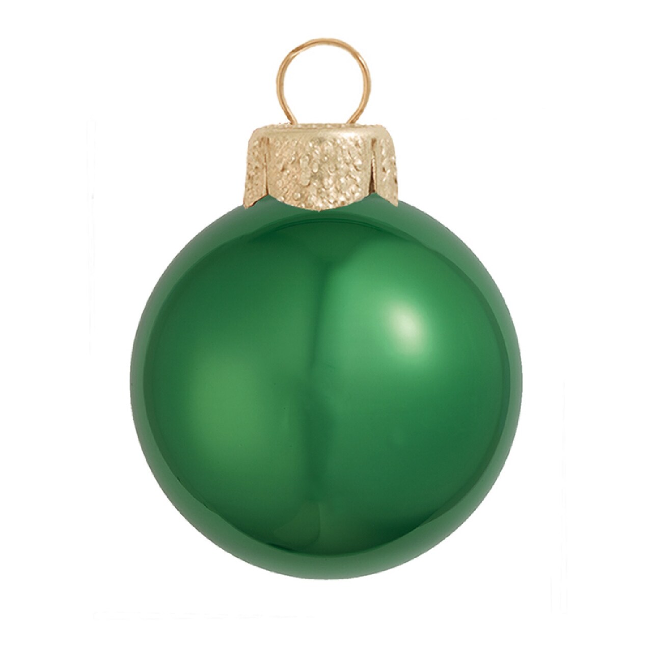 Whitehurst Pearl Finish Glass Christmas Ball Ornament - 7" (180mm) - Green